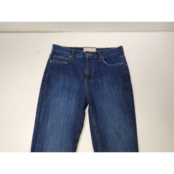 Free People Women Skinny Jeans Blue Dark Wash Distressed 61855-16515125 Size 28R - Picture 2 of 7